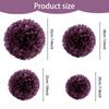 1pcs Set 7.8inch Purple Paper Paper Flowers Decorations For Birthday Party Flower Balls Paper Hanging Flowers Pom Pom