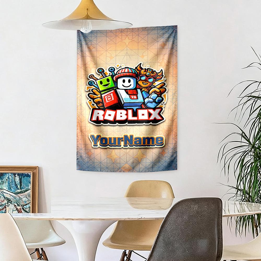 Roblox Custom Your Name Wall Decor Tapestry Art For Pet Memorial Birthdaywedding Party Backdrop Family Gift