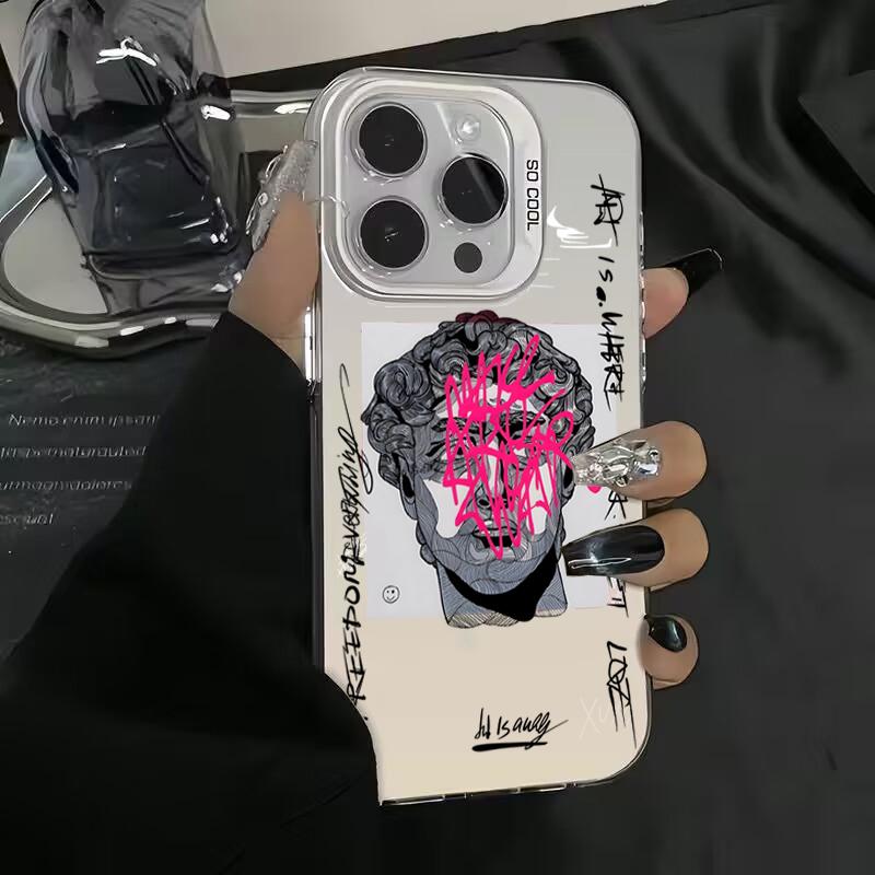 Art Aesthetic David Mona Lisa IMD Case For Samsung Galaxy A14 A34 A13 A23 A33 A52 S24 S23 S22 S21 Ultra Plus S20 FE Back Cover