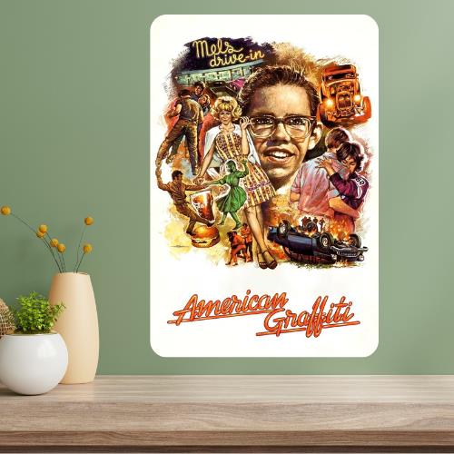 

American Graffiti Classic Movie Metal Poster Sign 20x30cm（7.8x11.8inch）