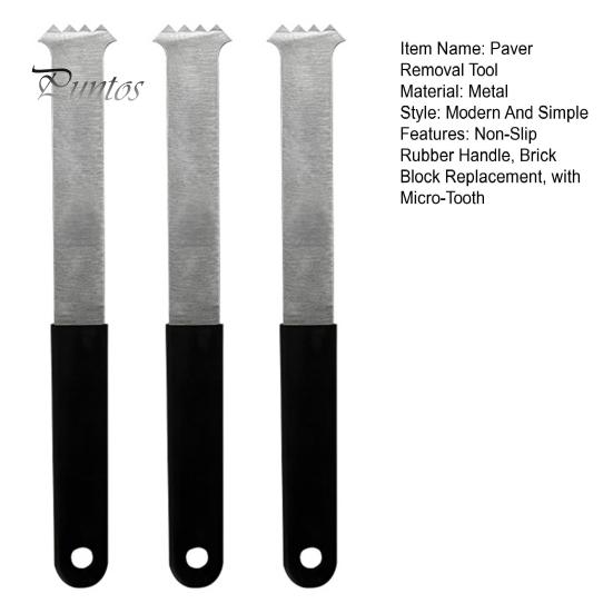 1/2/3Pcs Paver Removal Tool with Micro-Tooth Grooves Non-Slip Rubber Handle Lawn Garden Patio Brick Block Replacement Paver Puller Extractor Remover