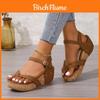 Summer Womens Roman Sandals With Thick Sole And Metal Studs For Casual Wear