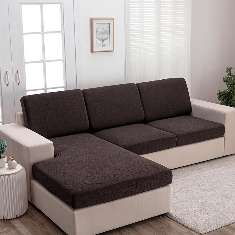 Large Leaf Jacquard Sofa Cover,  Cat Scratch Resistant, Stretchable,Durable Elastic Sofa Cover for Bedroom, Office, Living Room Home Decor
