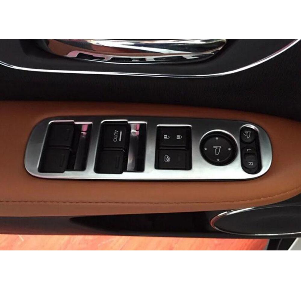 Car ABS Inner Door Window Glass Panel Armrest Lift Switch Button Trim Frame 4pcs For Honda HRV HR-V Vezel