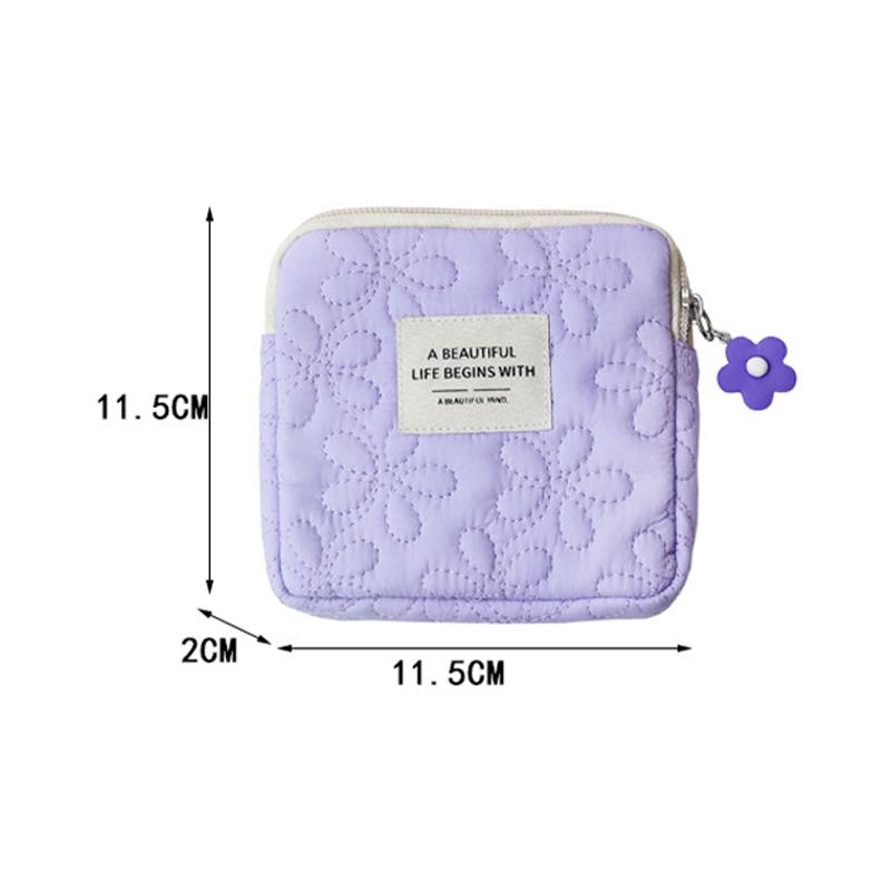 Fashion Women Small Cosmetic Bag Travel Mini Sanitary Napkins Organizer Make Up Coin Money Card Lipstick Storage Pouch Purse Bag