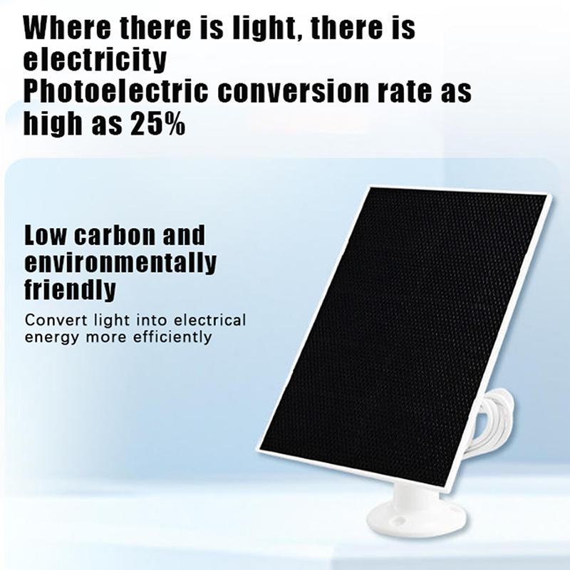 

White 3W Solarfor Camera Outdoor Waterproof Security Battery Usb 5.7V Solar Panel Powered For Camera Onesize