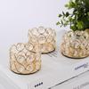 Golden Candle Holder European Crystal Candle Holder Creative Iron Candle Holder Candle Dinner Candle Cups