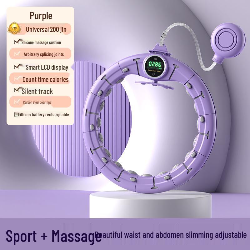 Weighted Hula Hoop for Slim Waist & Fat Burning - Adult Fitness Equipment