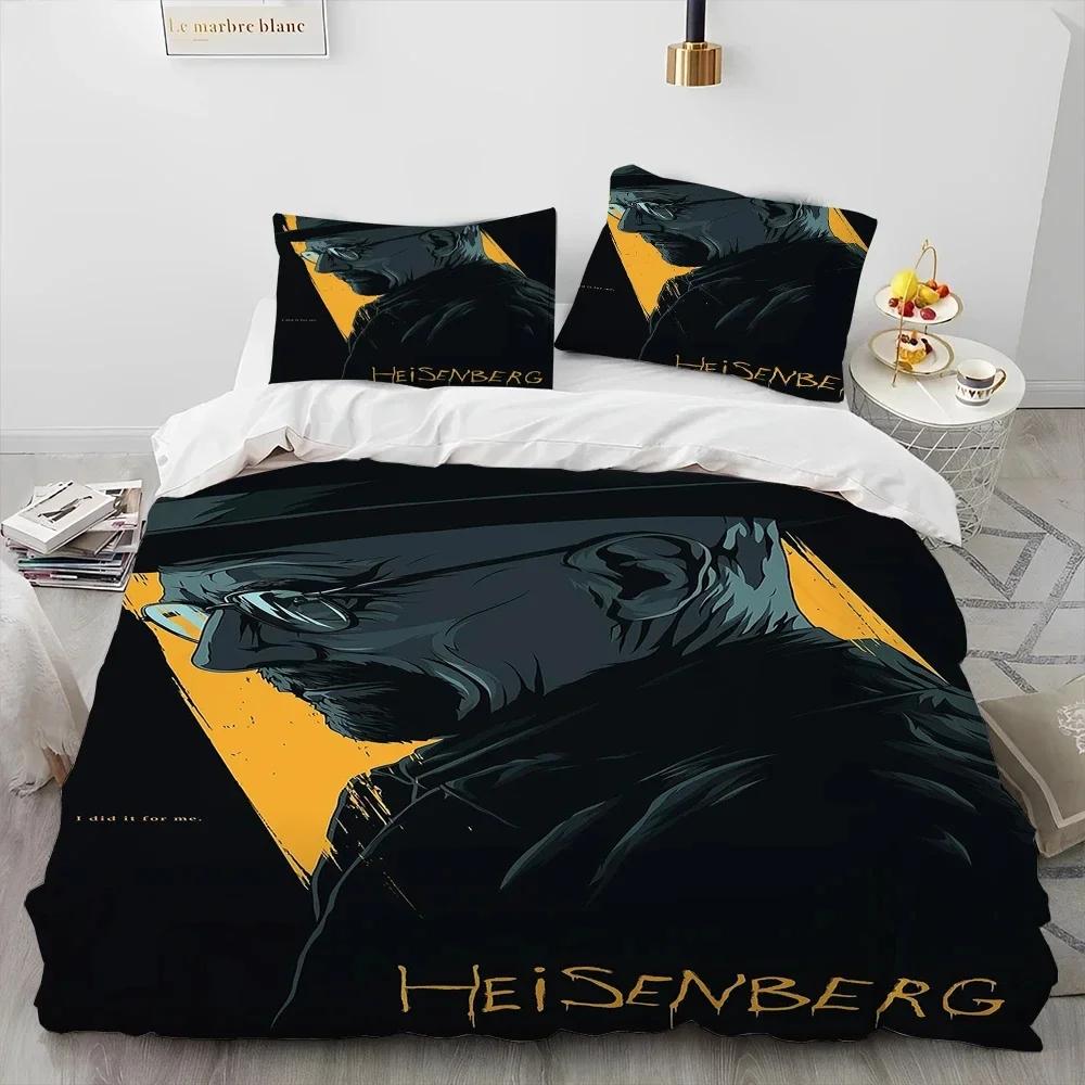 

3D Breaking Bad Walter Hartwell Comforter Bedding SetDuvet Cover Bed Set Quilt Cover PillowcaseKing Queen Size Bedding Set Kid AU Single(140*210cm)3pcs