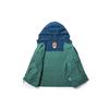 Timberland Green and Blue Color-Blocked Hooded Windproof Jacket A66EF-CL6