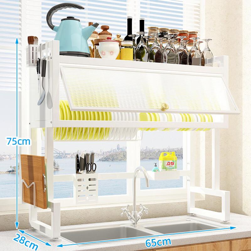 Nordic Carbon Steel Foldable Kitchen Dish Drying Rack