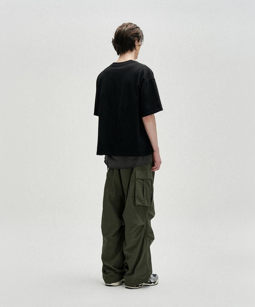NOT4NERD Fragmented Self Loose Cropped T-Shirts - Black