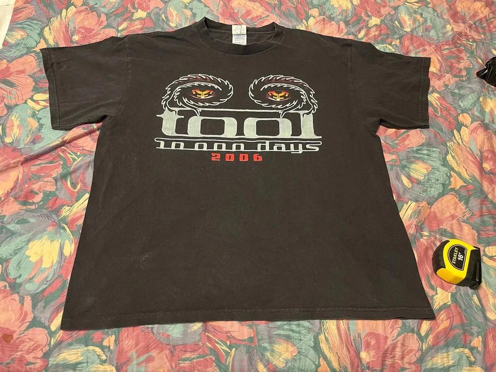 

Винтажная футболка Tool 2006 года, тур 10,000 Days, Y2K, двусторонняя, черная, размеры S-4XL, унисекс XXXXL