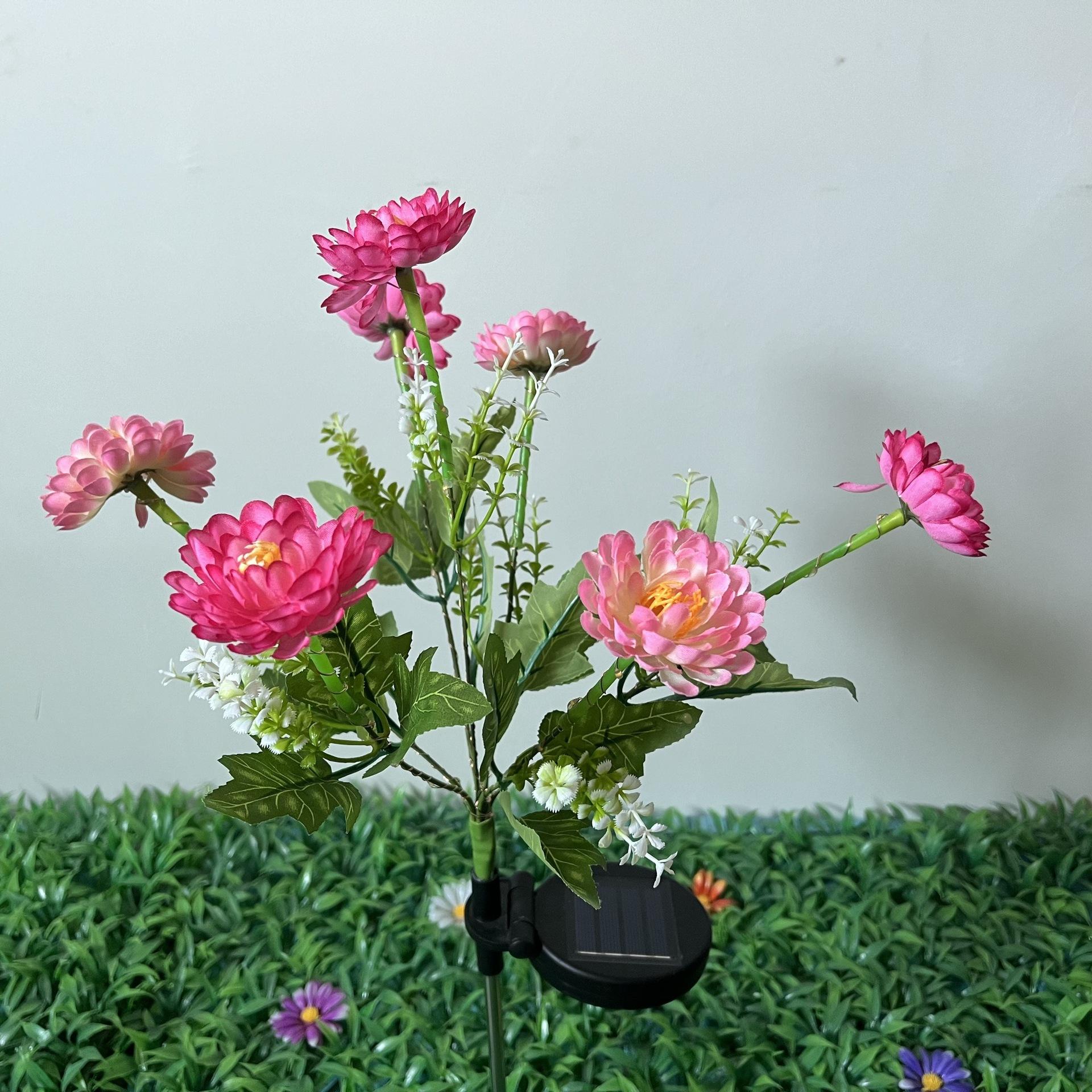 

Солнечные фонари, уличные декоративные солнечные садовые фонари, снежный цветок лотоса, газонная лампа для двора, патио, садового декора 1PC розовый