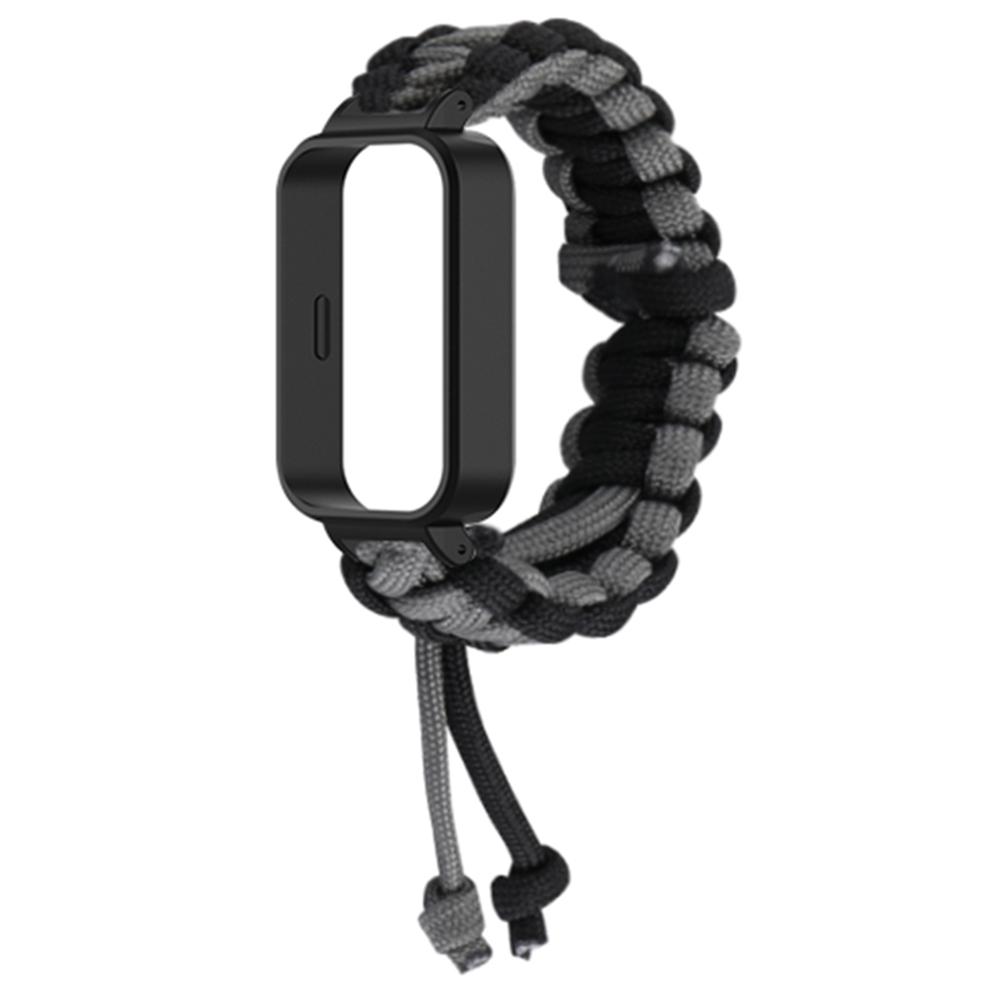 

For Xiaomi Redmi Band 3/Smart Band 9 Active Watch Band Adjustable Nylon Braided Strap with Watch Case C