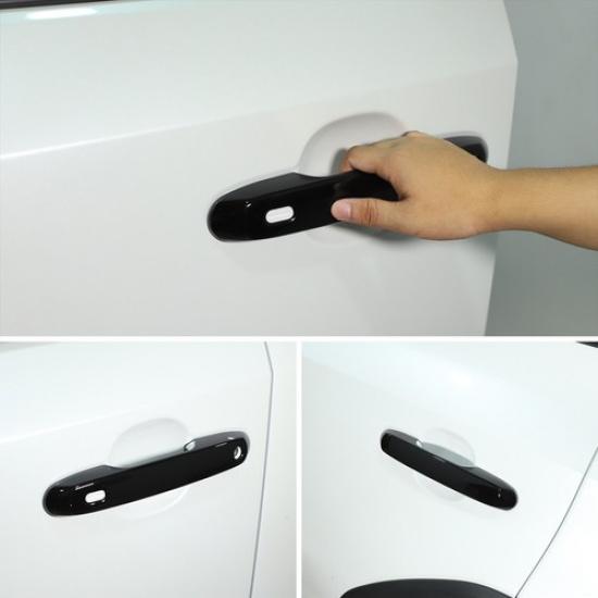 Glossy Black Exterior Side Door Handle Cover For Toyota  LC250 2024-2025