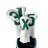 White & Green Golf Club Headcover, 135 x Number Style, Two Color Options