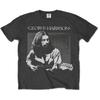 George Harrison Portret na żywo Koszulka Slim Fit Duży Węgiel Unisex Koszulka
