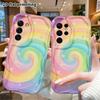 Phone Case: 2D Flat Samsung Galaxy A34 A35 M05 M06 S20 S22 S21 FE Plus 5G Protective Case, Candy Swirl, Christmas and Halloween Gifts