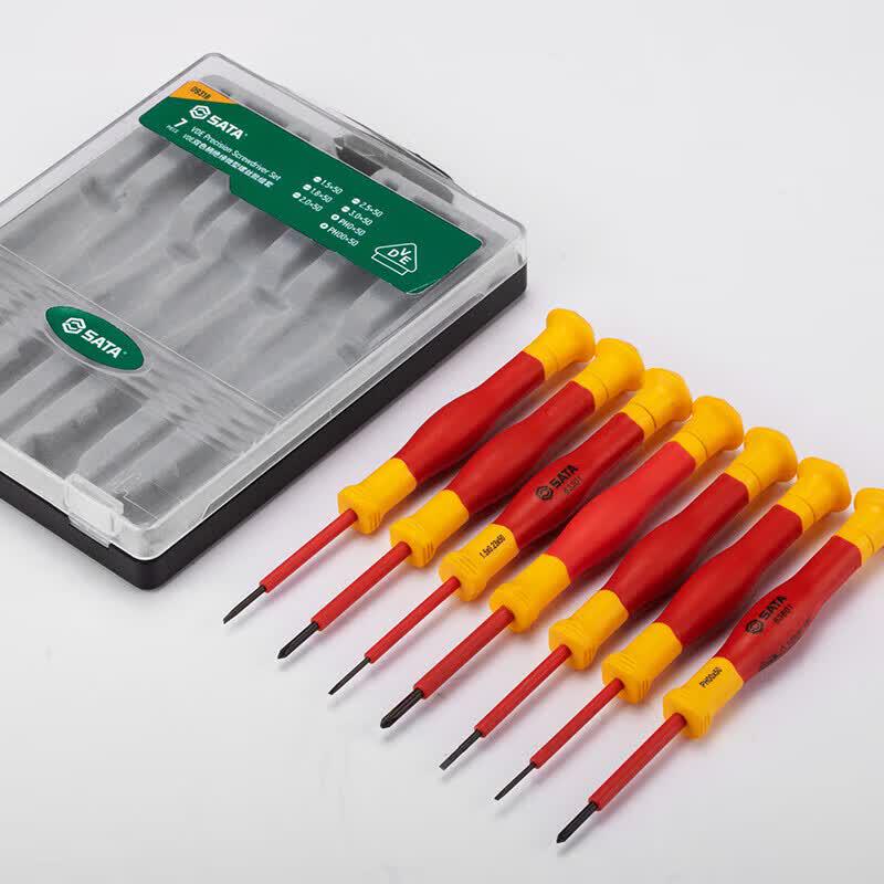 SATA 09318 7-Piece VDE Insulated Precision Screwdriver Set