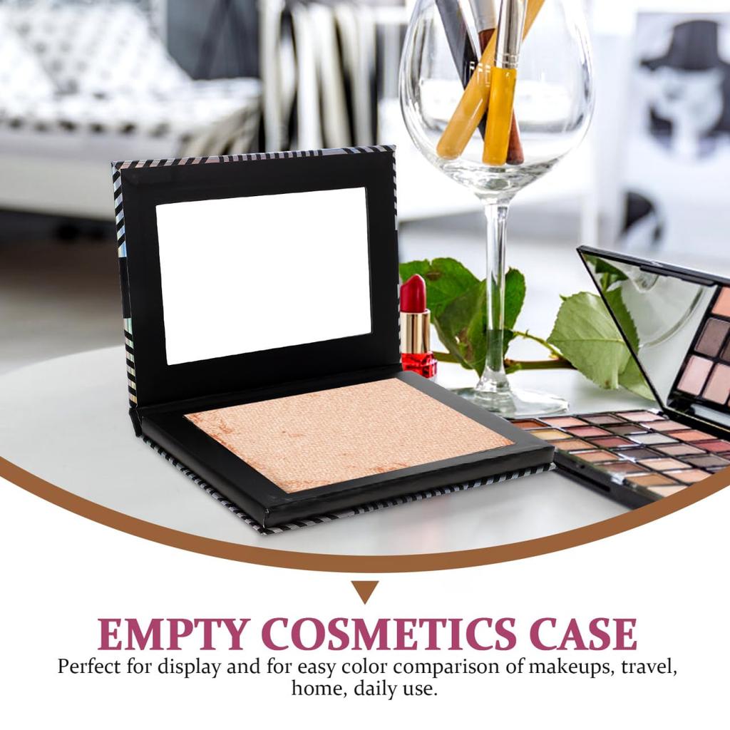 Frcolor Makeup Palette Eyeshadow Makeup Palette with Empty Makeup Makeup Storage DIY Case Case, Box, Mirror, Palette, Rectangular, Eyeshadow, Blush,