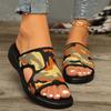 Army Green Wedge Slippers Women Summer Light Low Heels Sandals Woman 43 Casual Non Slip Beach Slides