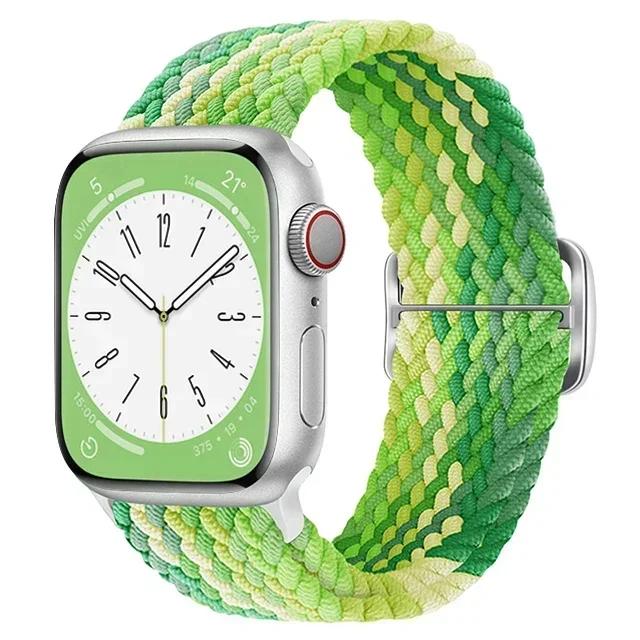 Nylon Strap for Apple Watch Ultra 2 Band 49mm 40mm 44mm 41mm 38 45mm Elastic Braided Loop Bracelet IWatch Series 9 8 7 6 SE 5 4