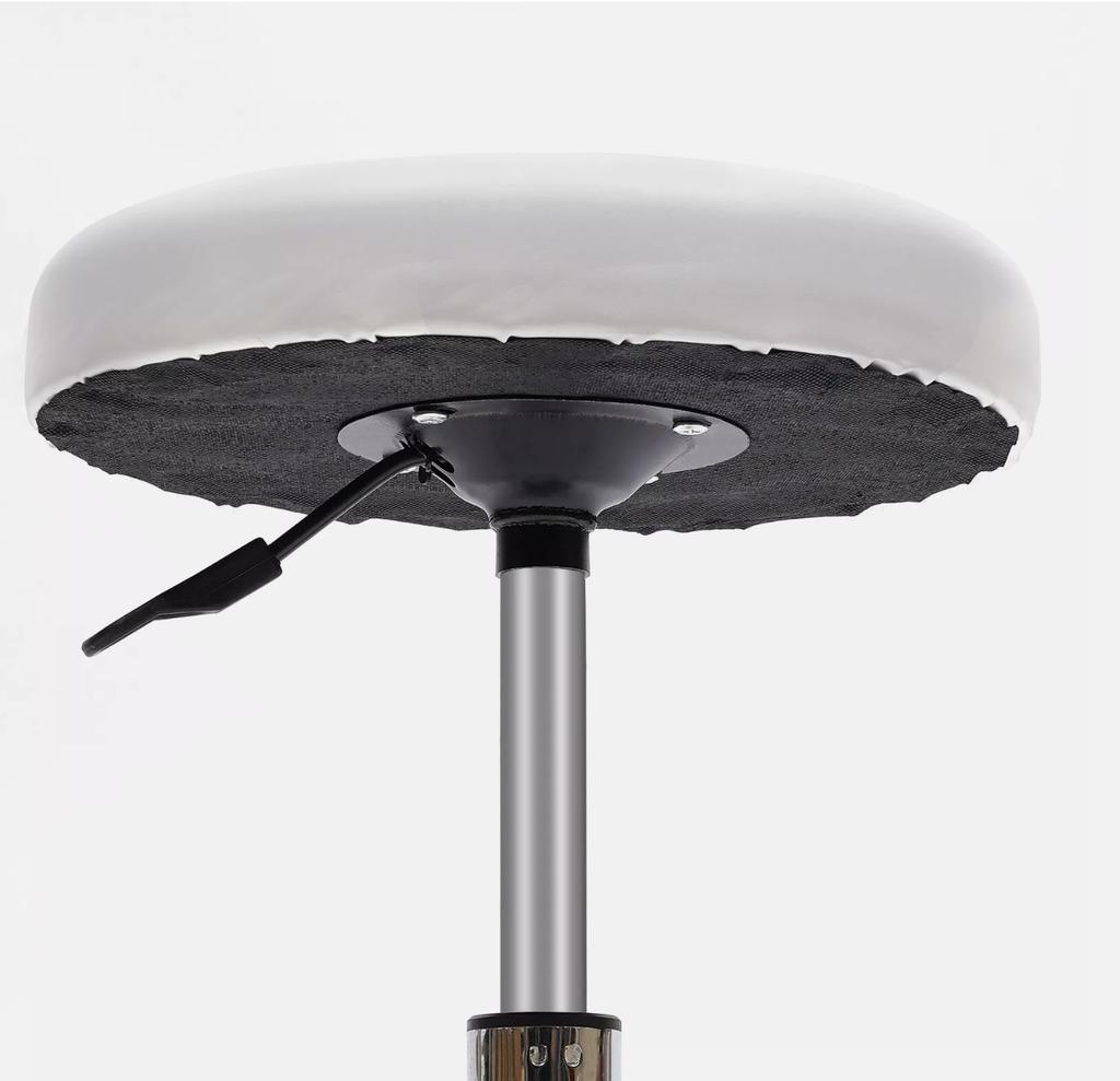 Hydraulic Rolling Stool Work Shop Seat Chair Adjustable Roll Swivel Tool Garage