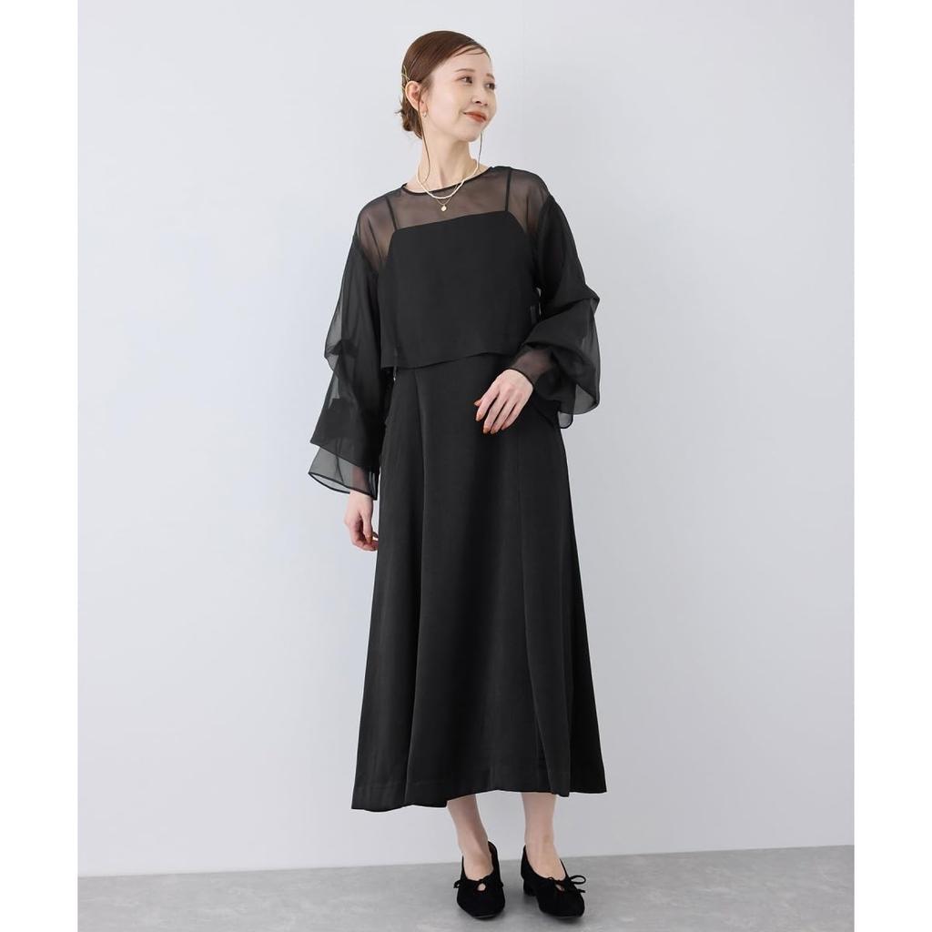 Dress For set cami DRESS for black [ROPE PICNIC] [Mon E'toile] weddings/blouse women, (01)