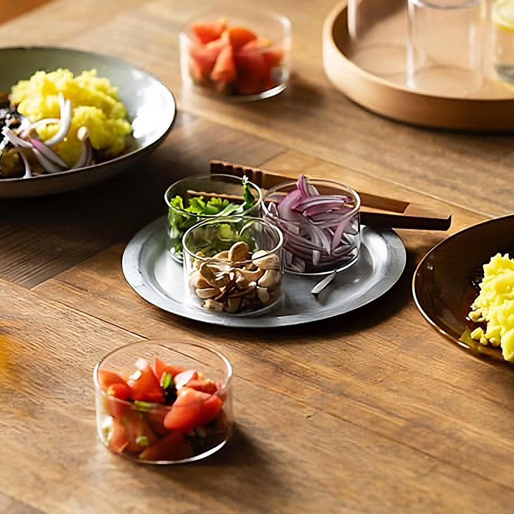 Small Glass Bowl for Dessert,Mini Ramekins for Baking,Lightweight Borosilicate Glass,Clear Glass Bowls for Serving Dips Sauce