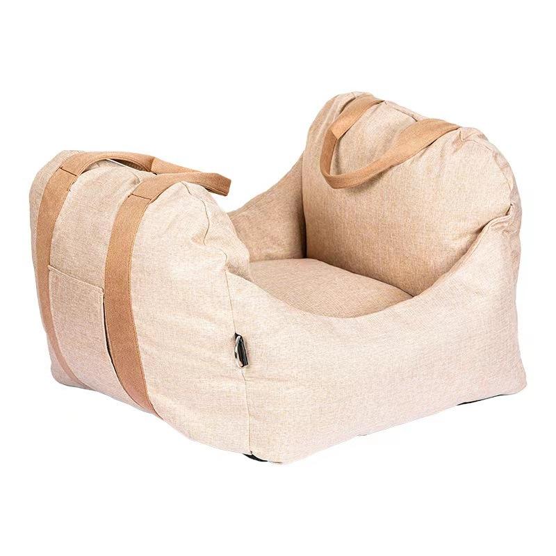 

Pet Car, Portable Pet Bed, Comfortable Riding Seat, Detachable and Washable, Suitable for All Seasons, Carry Backpack When Going коричневый