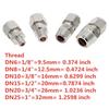 1Pcs 1/8" 1/4" 3/8" 1/2" Male Thread to 3-16mm OD Quick Fitting Stainless Steel 304 SS Tube Connector Double Ferrule