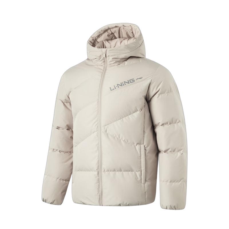 Li-Ning Men's Water-Repellent Hooded Short Down Jacket