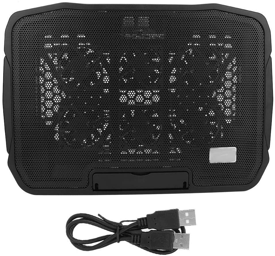 NUOXI H9 6-Fan Laptop Cooling Pad with 2 USB Ports & Speed Controller for 12-16 Inch Laptops