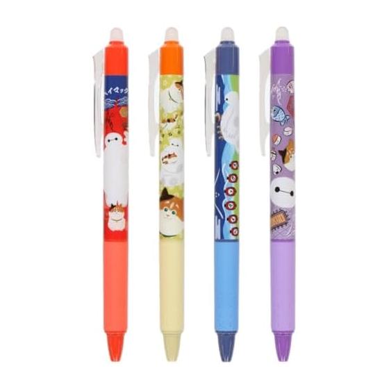 Baymax Friction Pen Set of 4 - Tokyo Disney Resort Exclusive, Disneyland, Approx. 14cm Long, Black Ink