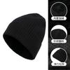 Autumn and Winter Thickened Men's and Women's Knitted Hats Solid Color Versatile Thermal Hats Men's Outdoor Velvet Cold Hats Casual Wool Hats
