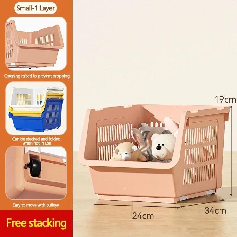 Stackable Vegetable Storage Baskets Household Snack Toy Storage Rack Multi Layers Floor Standing Multi-Function Bathroom Basket