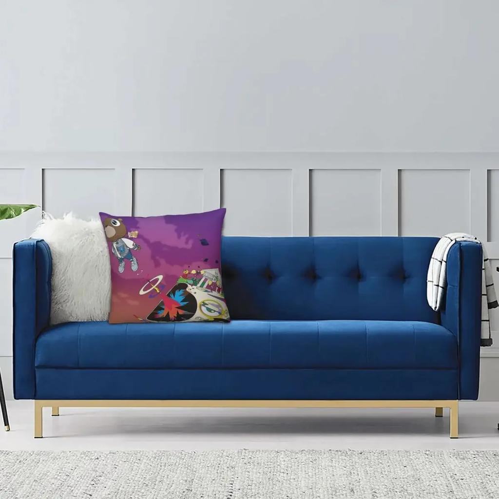 Fly Hight Kanye West Bear Pillowcase Printed Polyester Cushion Cover Decorations Pillow Case Cover Home Zippered X