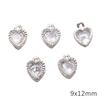 Alloy Charms Inlaid Zircon Heart Star Rhinestone Pendant Accessory For DIY Earring Necklace Accessories