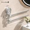 Rotating Wall-Mounted Towel Rack with Suction Cups - Punch-Free, Multi-Functional, Multi-Pole Design for Bathrooms