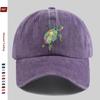 Pc Adjustable Trucker Cap Suitable for Men  Women Lightweight Vintage Washed Turtle Print Snapback Hat NonElastic Buckle Cl