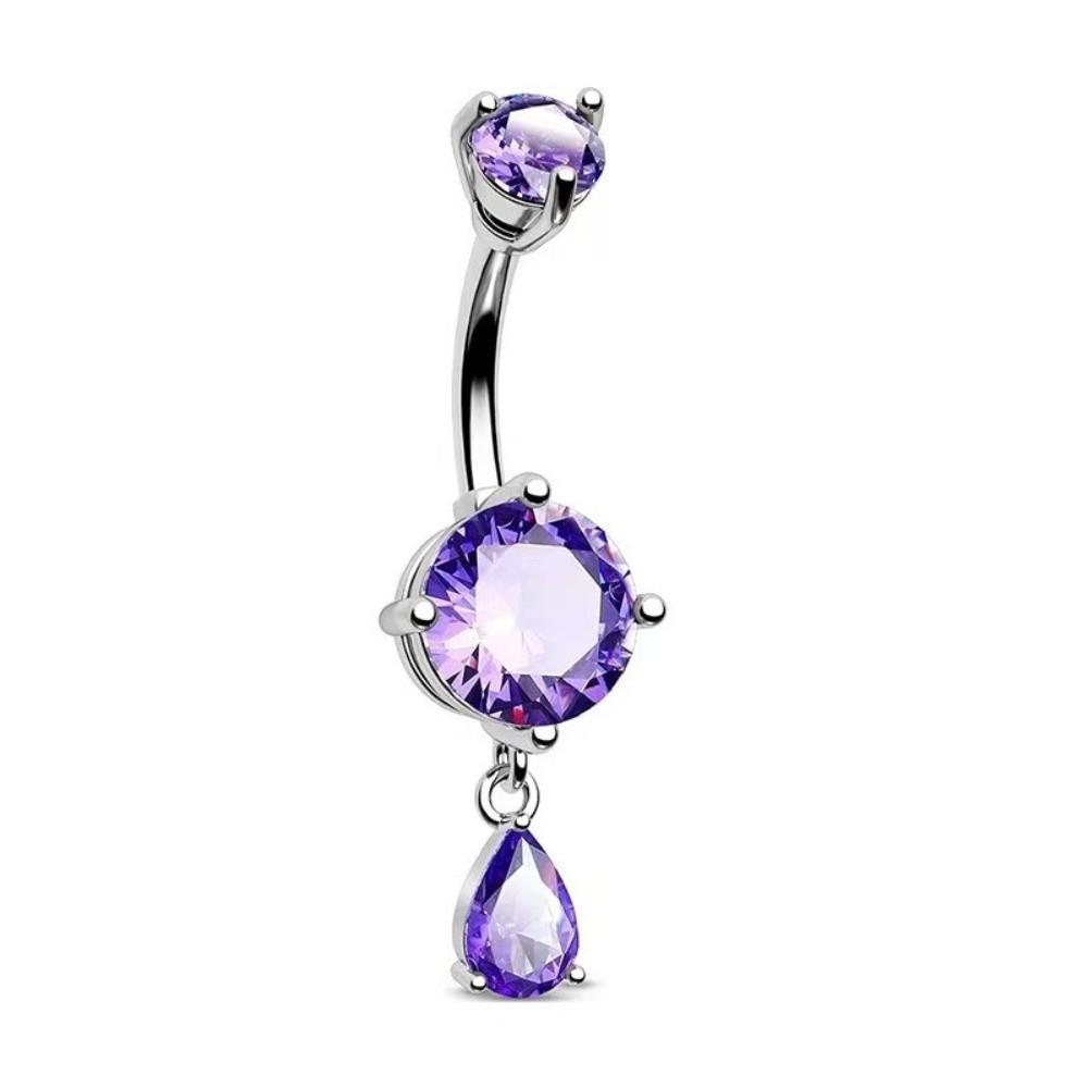 Crystal Navel Ring Stainless Steel Belly Piercing Jewelry Fashion Belly Button Rings Sexy