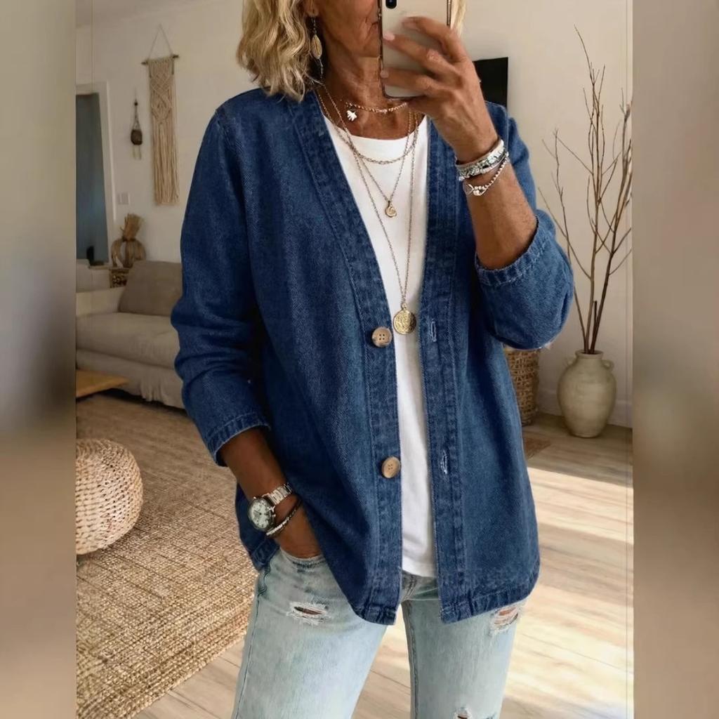 Damen Strickjacke Leichte Blaue Jacke Langärmeliges Oberteil Zeigt ein Stilvolles Und Flexibles Design, Das Perfekt für Frühling, Sommer Und Herbst Ist