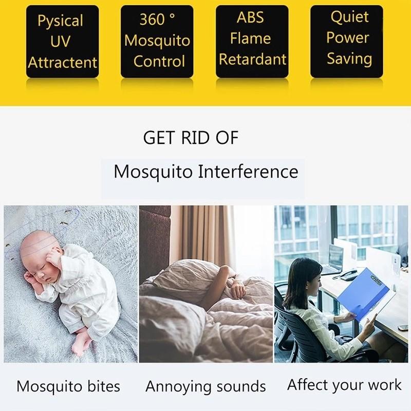 Household Mosquito Killer Lamp Quiet Work Non-toxic Safety Catcher Fly Trap Indoor Mosquito Trapping Devices