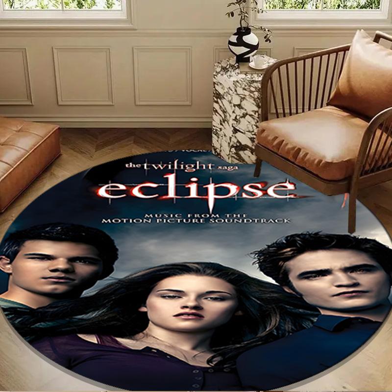 Eclipse Twilight vampire Round Rug for Livingroom,Bedroom, Palyroom, Chair Rug, Area rug, Circle Carpet, Large Size Fan Christmas gift
