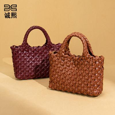 Borsa a mano in maglia di nicchia alla moda per verdura borsa da mamma semplice versatile mini borsa a tracolla monocolore borsa a tracolla casual