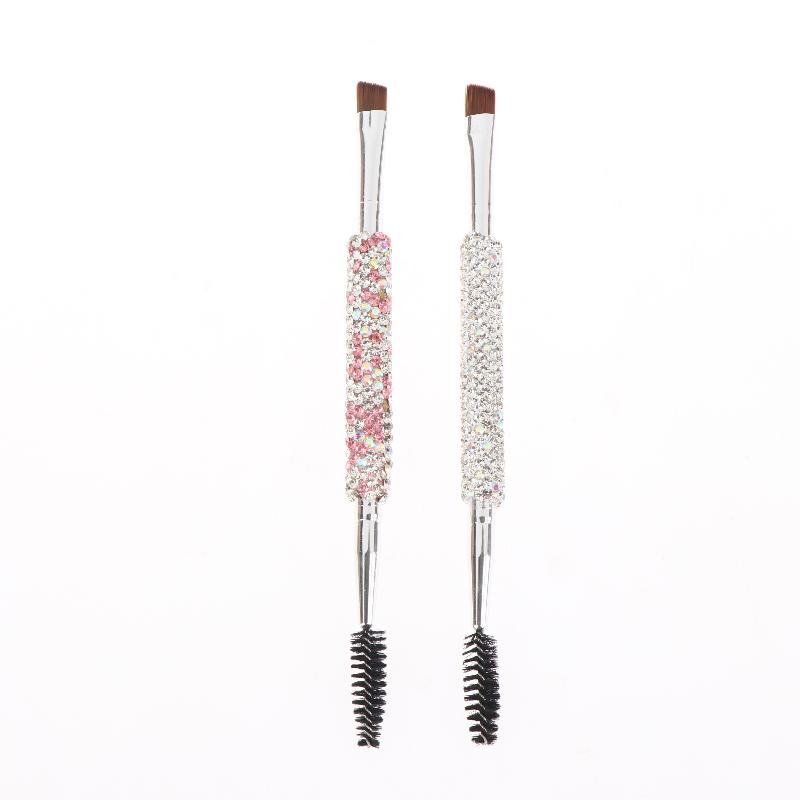 1Pcs Eyebrow Brush Eyelash Curl Double Head 2-In-1 Makeup Brush Artificial Travel Portable Multifunctional
