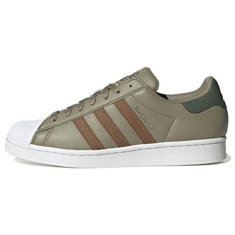 Adidas Originals Superstar Casual Low-Top Sneakers Unisex Sneakers Green Brown GY0012