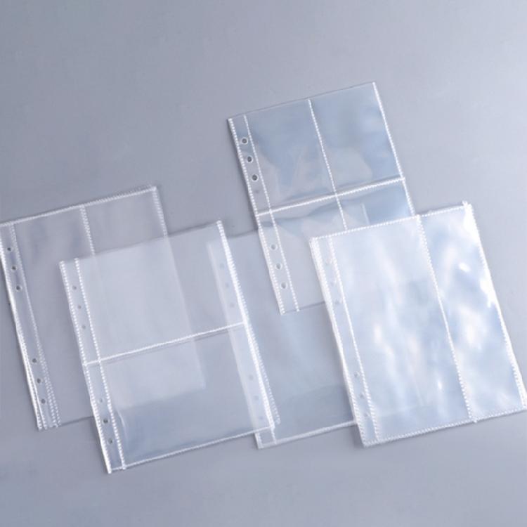10Sheets Clear Punched Pocket File Sheet Protector Binders Sleeve Punched Pocket