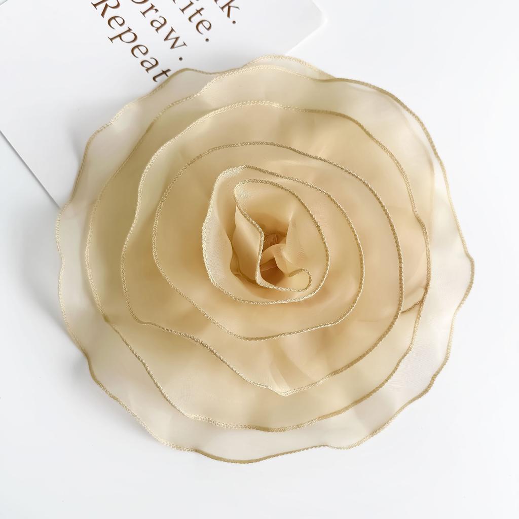 Solid Color Three-Dimensional Flower Corsage Accessories Simulated Flower Decoration Material Eugen Yarn Lace Cloth Sticker Accessories